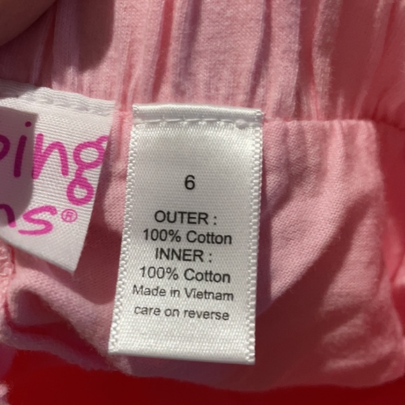 Jumping beans 6 skorts drop waist skirt w/shorts pale pink nwt 💯cotton - Picture 4 of 6